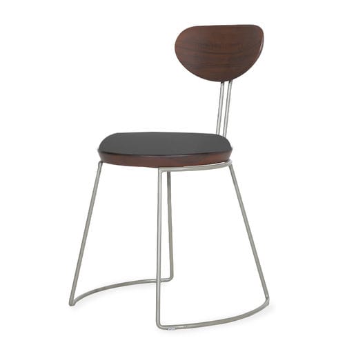 Chaise de salle à manger moderne - VIBOKO - ALANKARAM - d'extérieur / bois / avec piètement en métal