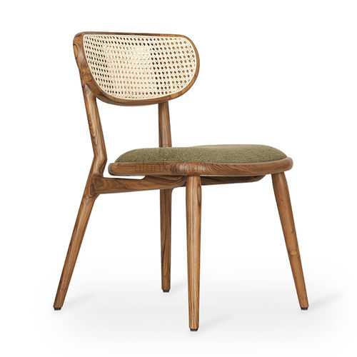 Chaise de salle à manger contemporaine - ARIA - ALANKARAM - de cuisine / en bois massif / en rotin