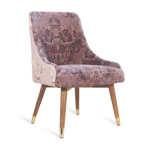 Chaise de salle à manger contemporaine - FARAJA - ALANKARAM - de salon / en tissu / avec piètement en métal