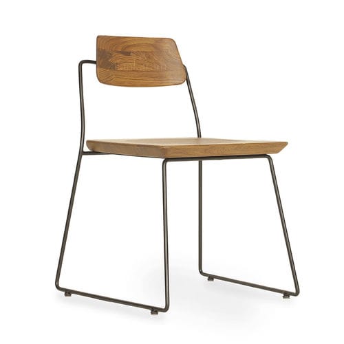Chaise de salle à manger moderne - MINIK - ALANKARAM - d'intérieur / d'extérieur / bois
