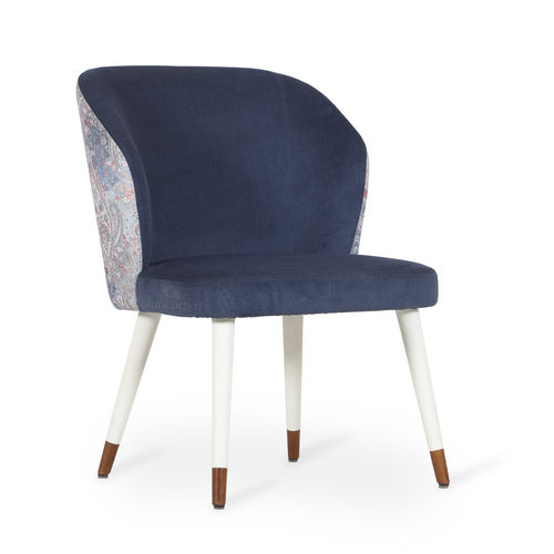 Chaise de salle à manger contemporaine - TICHY - ALANKARAM - d'intérieur / en tissu / bois