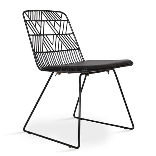 Chaise de salle à manger contemporaine - PORO - ALANKARAM - d'extérieur / en métal / en fer