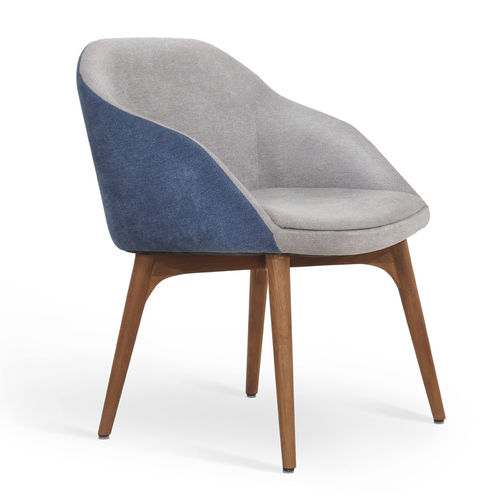 Chaise de salle à manger moderne - VINO - ALANKARAM - d'intérieur / en tissu / bois
