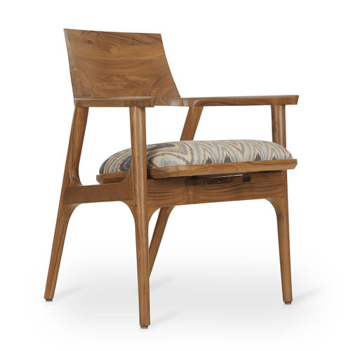 Chaise de salle à manger contemporaine - TUETTU - ALANKARAM - de salon / en bois / en tissu