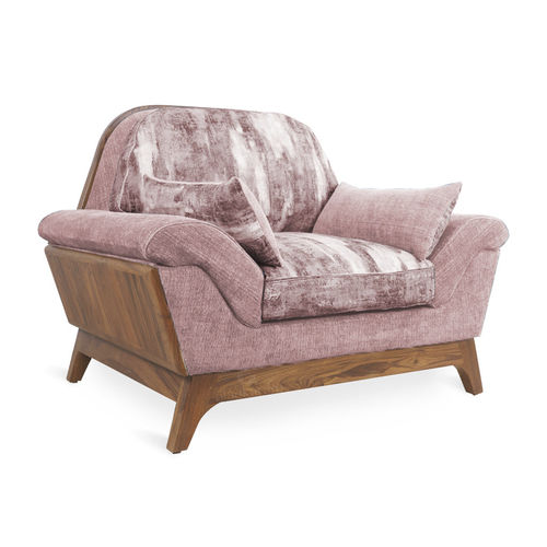 Canapé classique - DOPPIO - ALANKARAM - en tissu / en cuir / avec accoudoirs