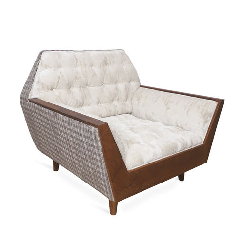 Canapé moderne - YUKTA - ALANKARAM - en tissu / en cuir / avec accoudoirs