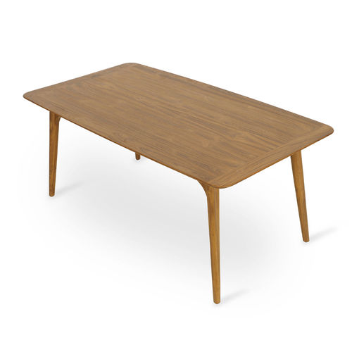 Table à manger contemporaine - AMBU - ALANKARAM - en teck / avec piètement en teck / rectangulaire