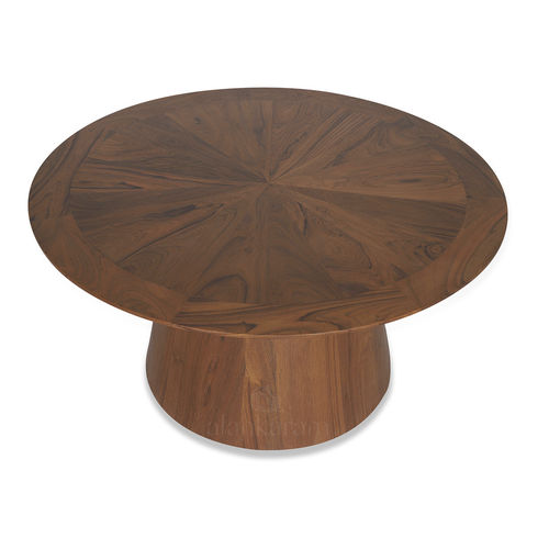 Table à manger contemporaine - KOSY - ALANKARAM - en teck / avec piètement en teck / ronde