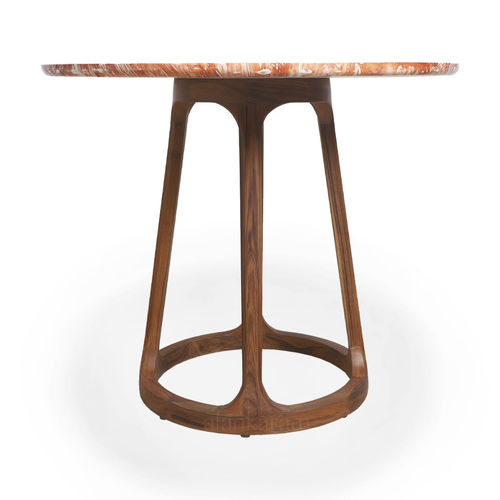 Table à manger contemporaine - KRUHY - ALANKARAM - en MDF / en résine / avec piètement en bois