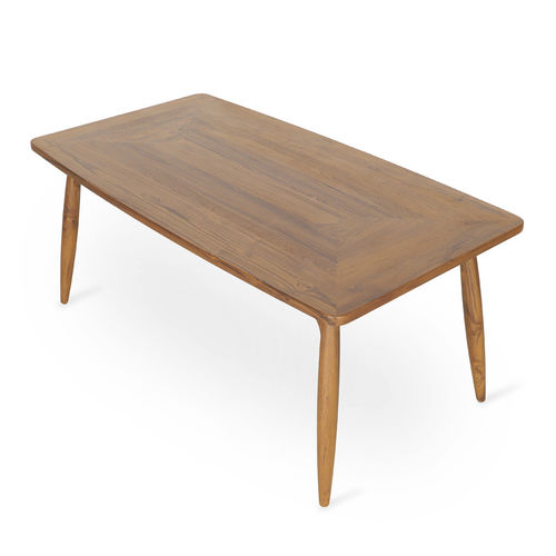 Table à manger contemporaine - VIBHU - ALANKARAM - en bois massif / avec piètement en bois / rectangulaire
