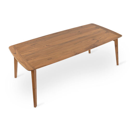 Table à manger contemporaine - SYML - ALANKARAM - en teck / avec piètement en teck / rectangulaire