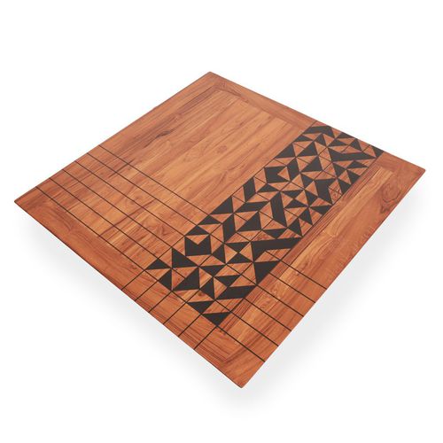 Table à manger contemporaine - DOLGU - ALANKARAM - en teck / avec piètement en teck / carrée