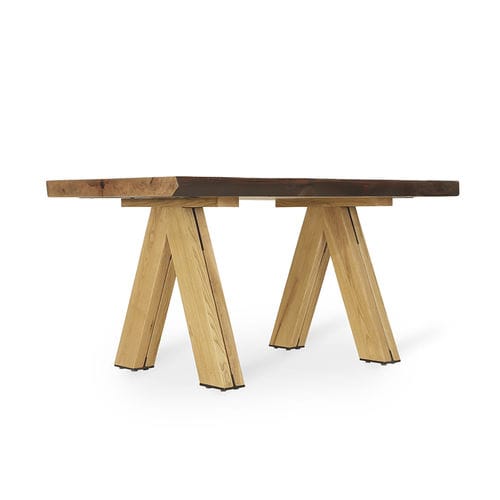 Table à manger contemporaine - TARIMA - ALANKARAM - en bois massif / avec piètement en bois / rectangulaire