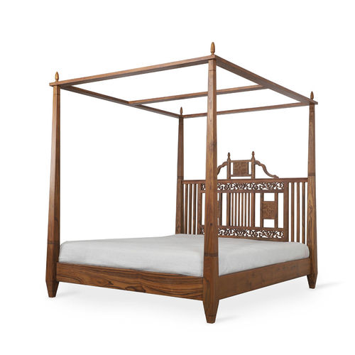Lit double - KINGI - ALANKARAM - moderne / en teck / blanc