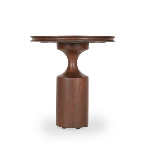 Table d'appoint contemporaine - BELLO - ALANKARAM - en teck / avec piètement en teck / ronde