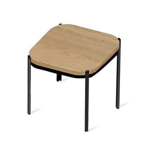 Table d'appoint traditionnelle - DAIRE - ALANKARAM - en métal / en bois massif / avec piètement en métal