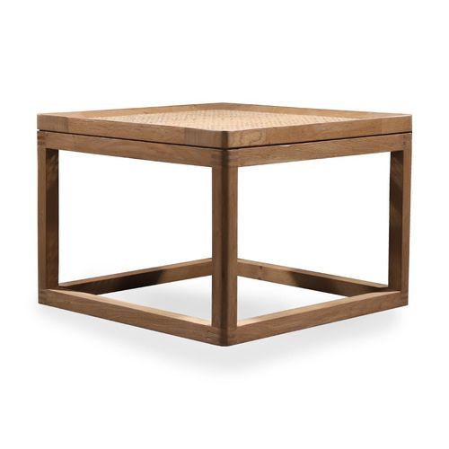 Table d'appoint contemporaine - DOBOL - ALANKARAM - en teck / en chêne naturel / en rotin