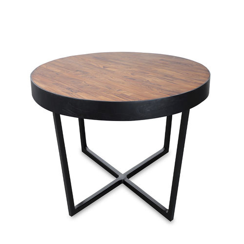 Table d'appoint contemporaine - PAKSU - ALANKARAM - en teck / bois / avec piètement en métal
