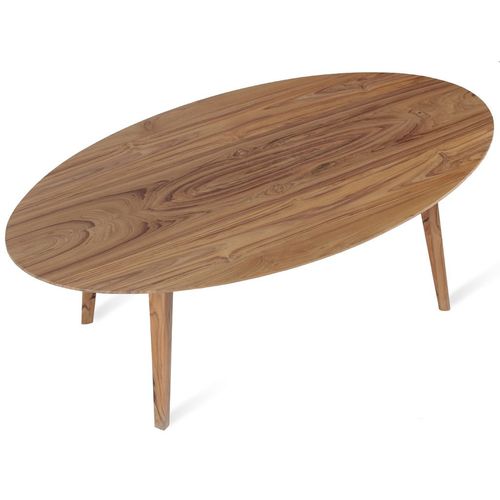 Table moderne - ELIPS - ALANKARAM - en teck / avec piètement en teck / elliptique