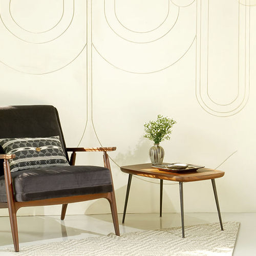 Table moderne - PIHARA - ALANKARAM - en teck / bois / en laiton