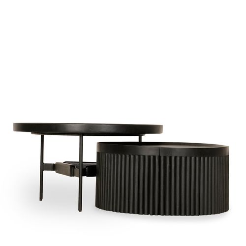Table moderne - PARNY - ALANKARAM - en métal / en bois massif / avec piètement en métal