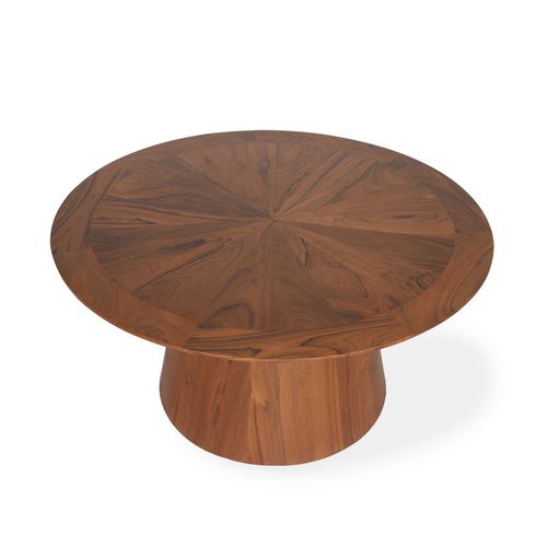 Table contemporaine - KOSY - ALANKARAM - en teck / avec piètement en teck / ronde