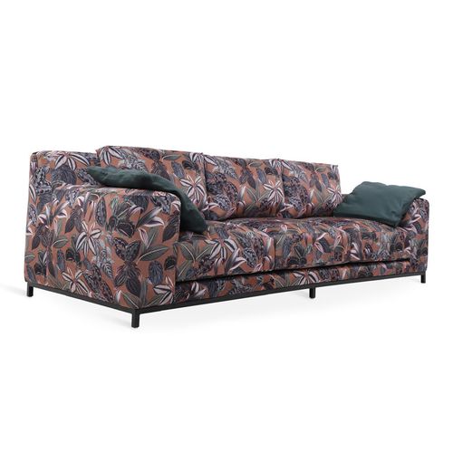 Canapé contemporain - PAU - ALANKARAM - en tissu / avec accoudoirs / à coussins