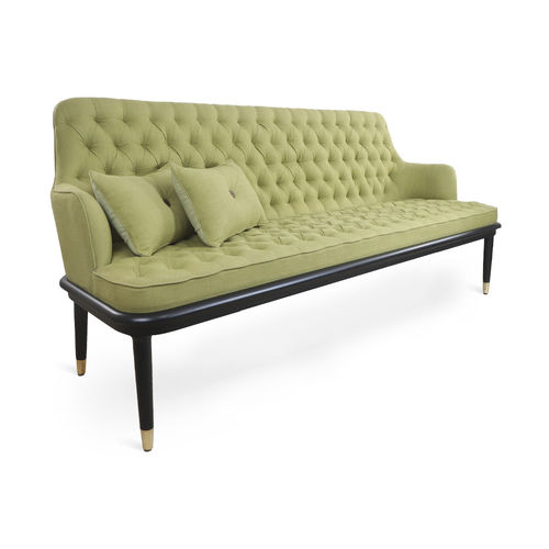 Canapé contemporain - DOKO - ALANKARAM - en tissu / avec accoudoirs / à coussins