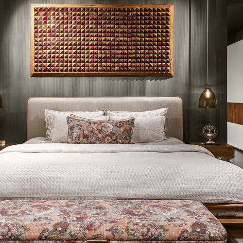 Panneau décoratif d'ameublement - KONISKE - ALANKARAM - pour mur / teck / 3D