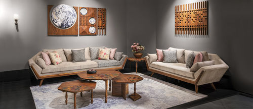 Panneau décoratif d'ameublement - RITMIK - ALANKARAM - pour mur / en bois / teck