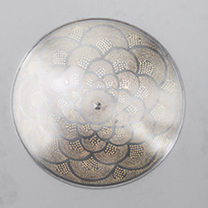 Plafonnier contemporain - FAN - Zenza - rond / en laiton / fait main