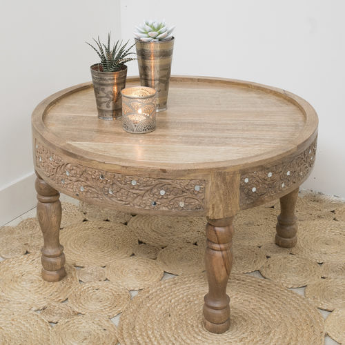 Table d'appoint classique - SAHARA - Zenza - en bois / ronde / résidentielle