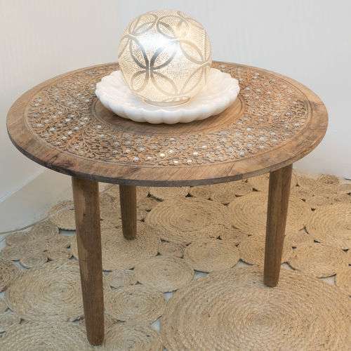 Table d'appoint classique - RAJASTHAN - Zenza - en bois / rectangulaire / résidentielle