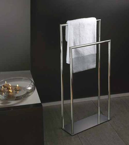 Porte-serviettes 2 barres - AM616 - Bagno & Associati - sur pied / en métal chromé