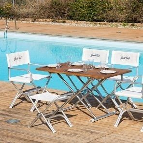 Tabouret contemporain - A7000 series - Forma Marine - en vinyle / avec piètement en aluminium anodisé / pliant