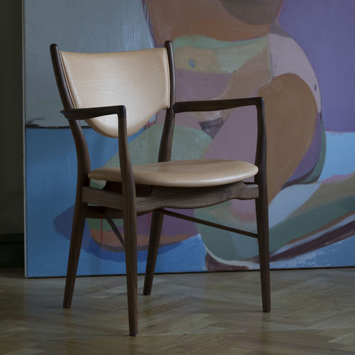 Chaise design scandinave - 46 - Finn Juhl - d'intérieur / en tissu / en chêne