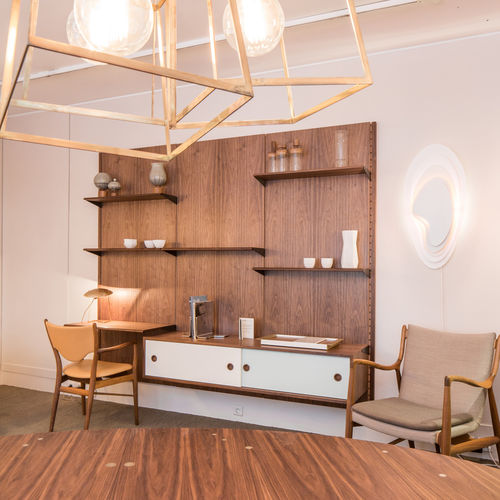 Étagère murale - Finn Juhl - design scandinave / en chêne / en noyer