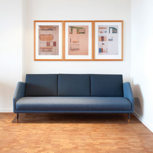 Canapé design scandinave - 53 - Finn Juhl - en tissu / multicolore / bleu