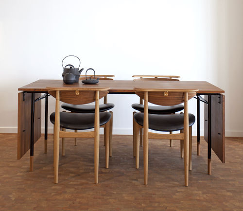 Table à manger design scandinave - NYHAVN - Finn Juhl - en chêne / en noyer / en teck