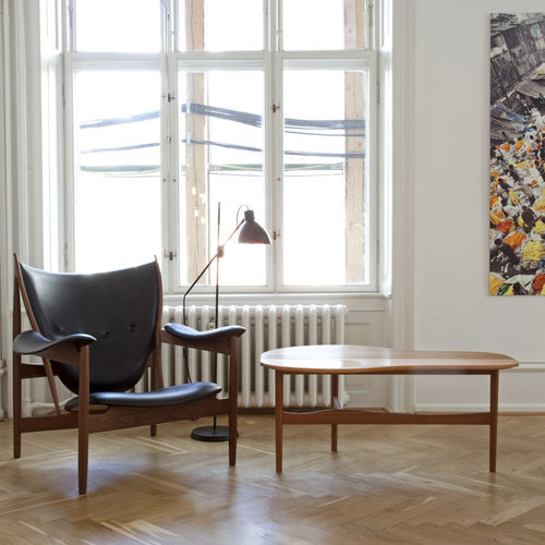 Table basse design scandinave - BUTTERFLY  - Finn Juhl - en noyer / en teck / en pin