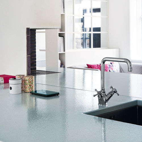 Plan de travail en pierre de lave - COUNTERTOP CRISTALLI - Made a Mano Srl - Rosario Parrinello - de cuisine