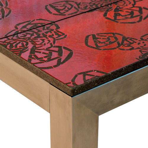 Table en pierre de lave - china - Made a Mano Srl - Rosario Parrinello - rectangulaire / professionnelle / d'extérieur