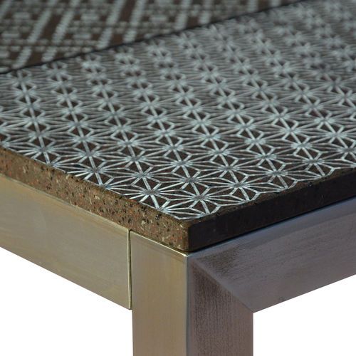 Table en pierre de lave - URUGUAY - Made a Mano Srl - Rosario Parrinello - rectangulaire / professionnelle / d'extérieur