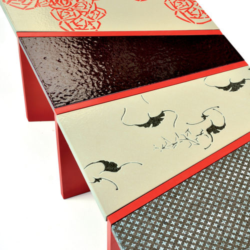 Table design original - MAGMA ME’LI-ME’LO - Made a Mano Srl - Rosario Parrinello - en pierre de lave / rectangulaire / fait main