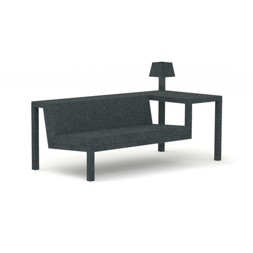 Canapé design original - TRIPLE COUCH - Frederik Roijé - table intégrée / lumineux / noir