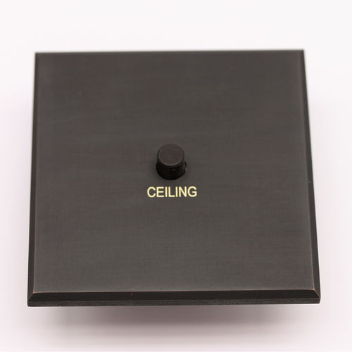 Interrupteur bouton poussoir - COLLECTION ESPRIT - LENTO FUSAIN INTENSE - MAISON ORSTEEL - encastré / en laiton / contemporain