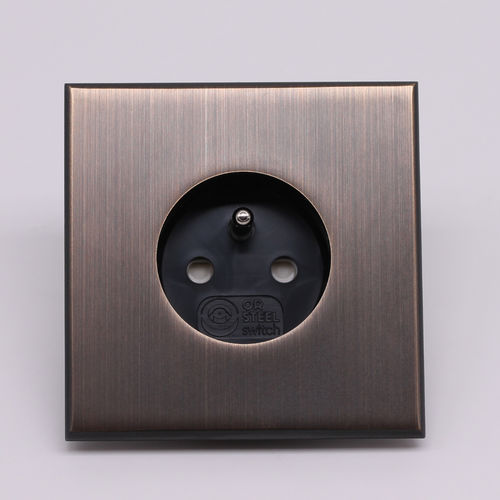 Prise électrique - COLLECTION ESPRIT - BRONZE ANTIQUE - MAISON ORSTEEL - murale / à encastrer / en laiton