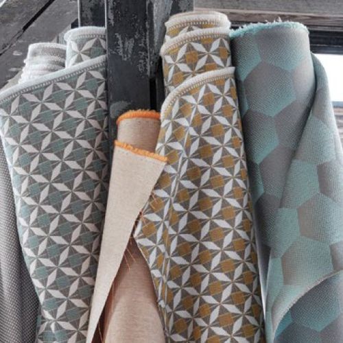 Tissu d'ameublement - DAVRAY - pour rideaux / à motif géométrique / en Sunbrella®