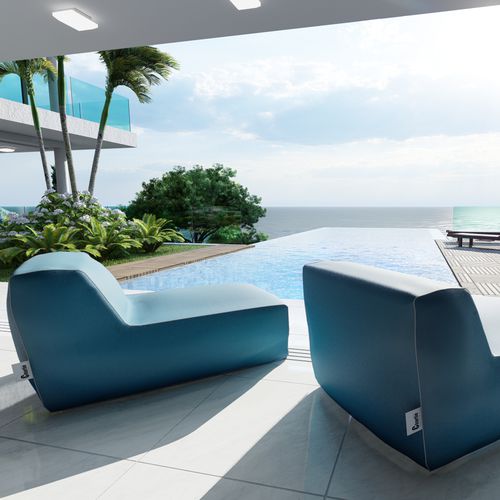 Bain de soleil contemporain - CHARLIE LOUNGE - DAVRAY - en composite / double