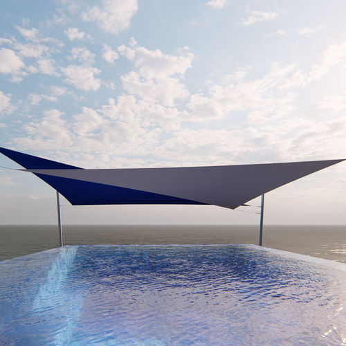 Voile d'ombrage résistante aux UV - DAVRAY - imperméable / sur mesure / résistante au vent